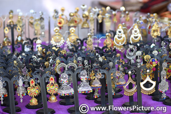 Zardosi Jhumka gold earrings