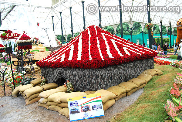 Floral military camp